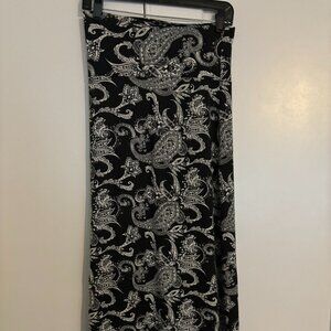 Black and White Paisley Urban Coco Maxi Skirt